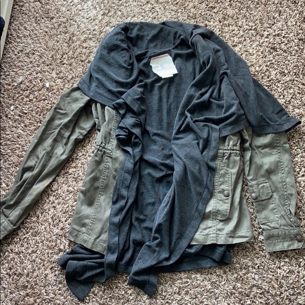 Anthropologie army green jacket